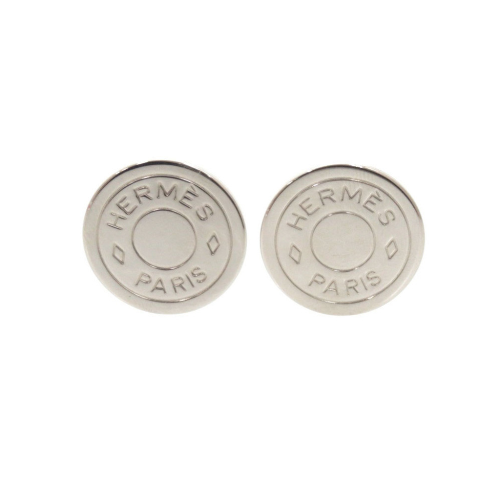 HERMES Silver Earrings
